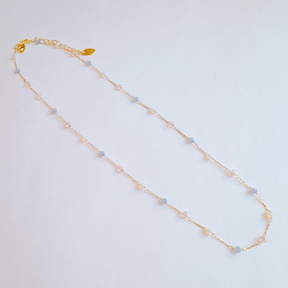 Pastel Water Drop Chain Necklace