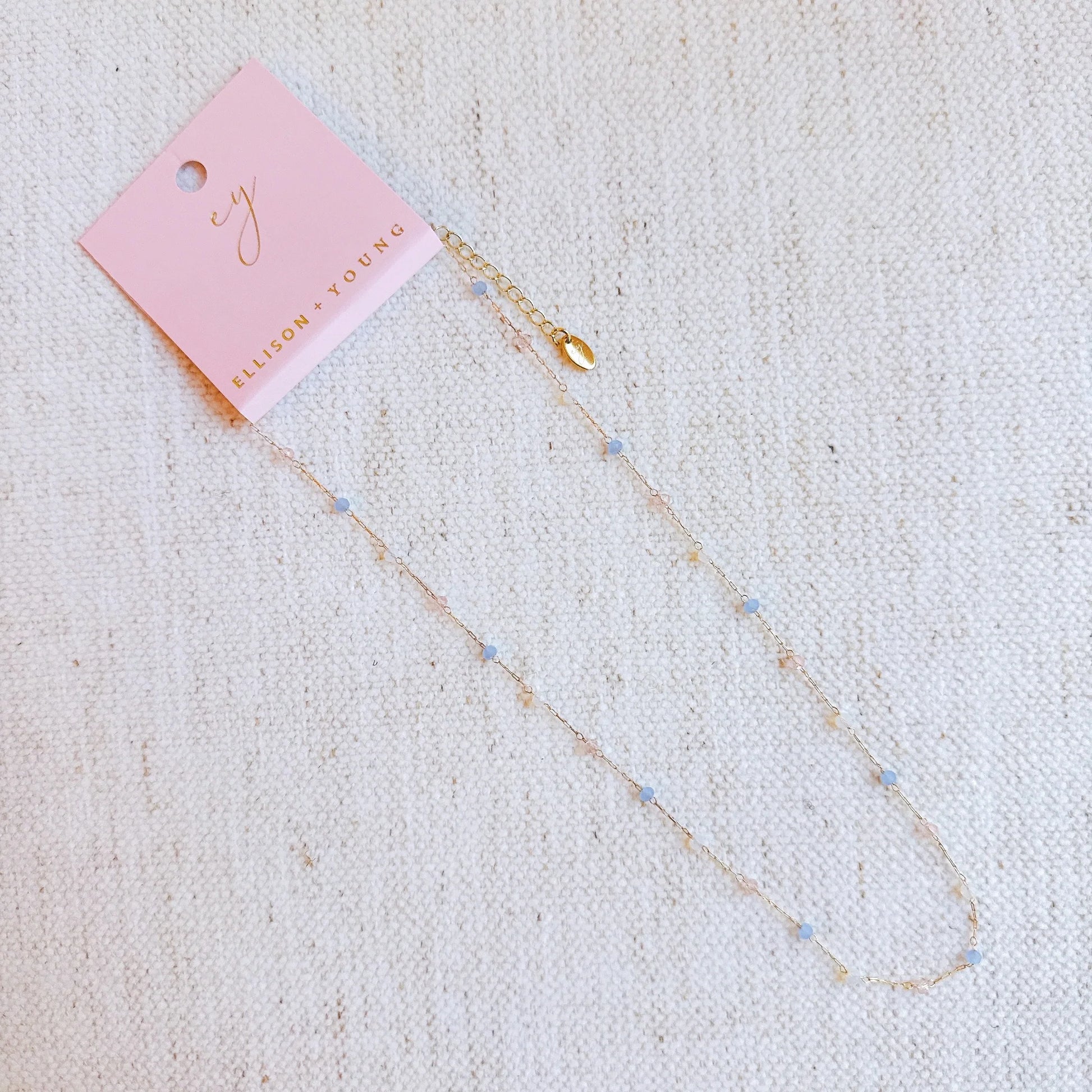 Pastel Water Drop Chain Necklace